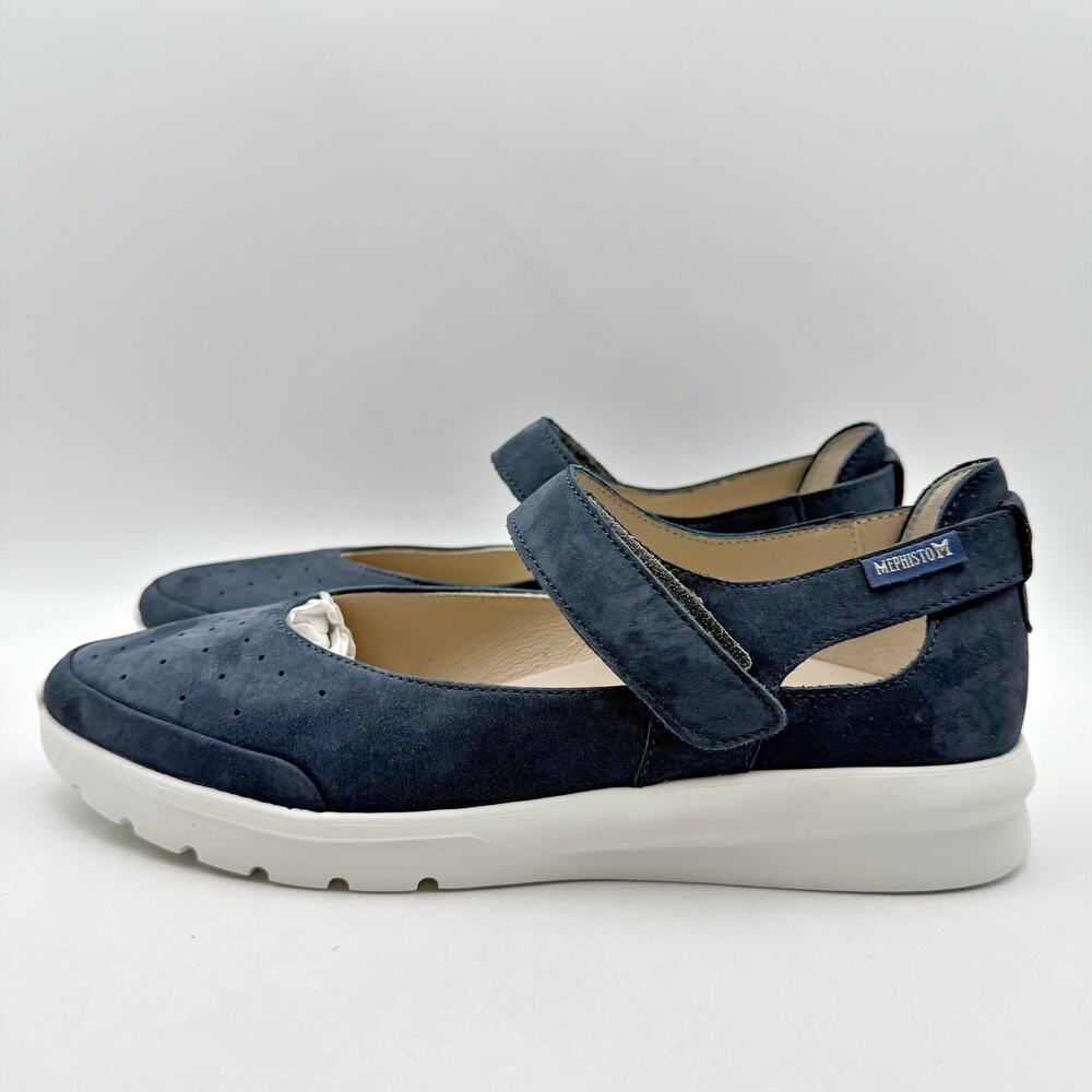 Mephisto Womens Marisa Shoes US 8.5 EU 38.5 Blue Leather Mary Janes NIB - Picture 8 of 12